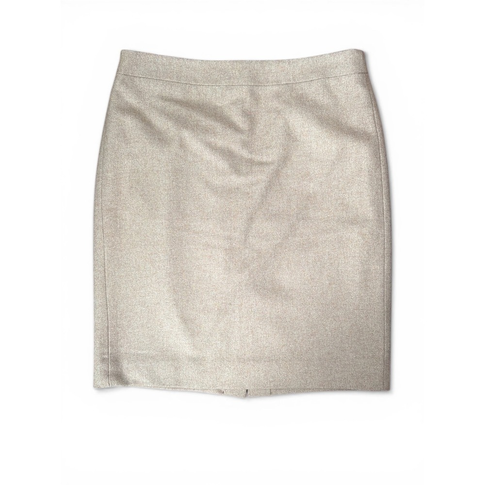J.Crew‎ Women Wool Blend Pencil Skirt Champagne size 6